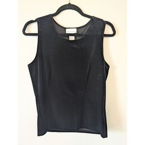 Vintage Paris Sport Club Velvet Tank Top Large Model Off Duty Indie Whimsigoth
